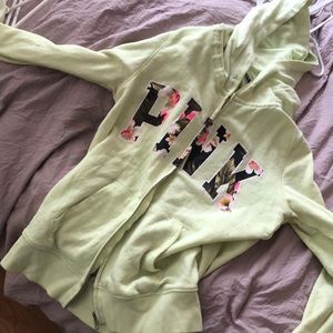 Yellow zip up sweater